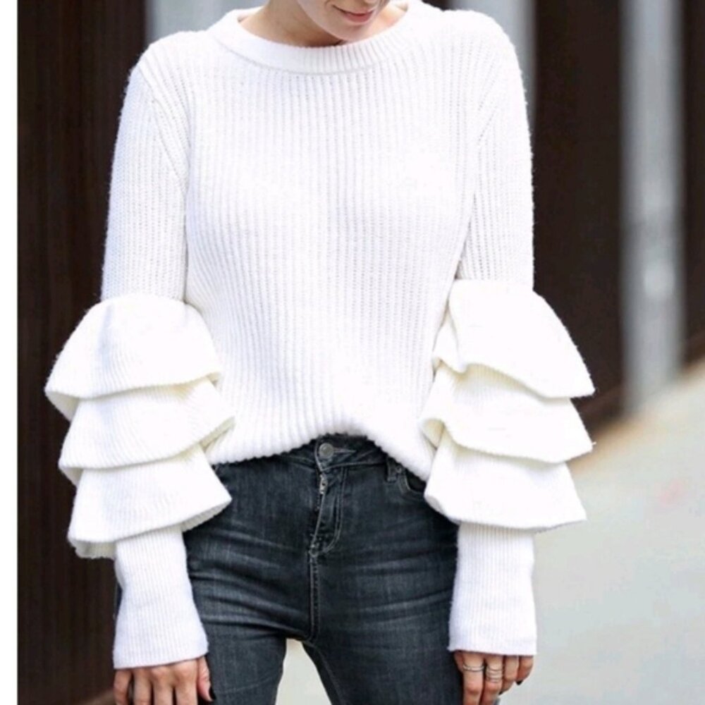 Club Monaco Asal Knit Sweater Women Size S Merino Wool Soft - Picture 2 of 15